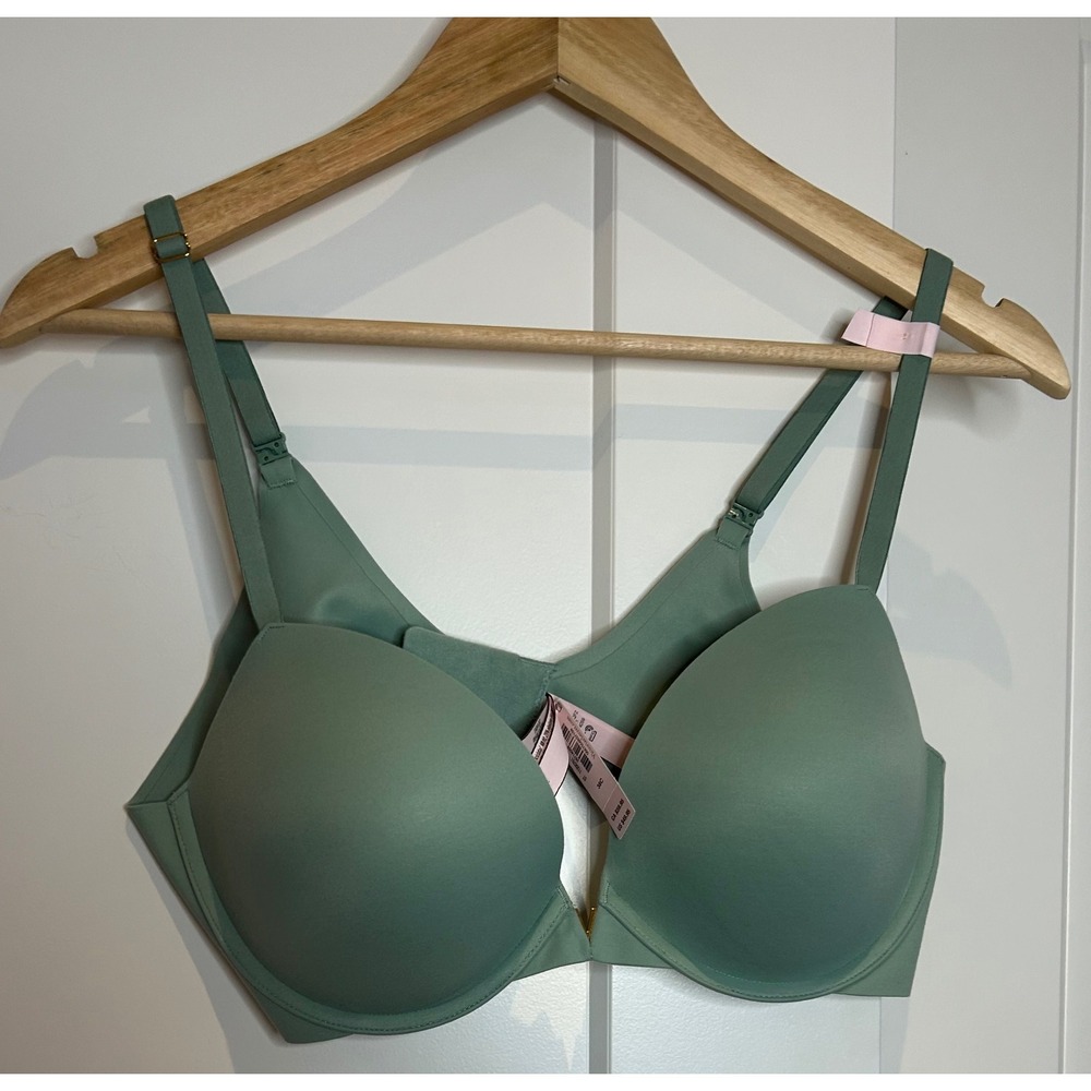 Victorias Secret Push-Up Bra 38C Sage Green Underwire Padded 11200761 NEW